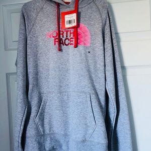Brand new gray/pink north face hoodie